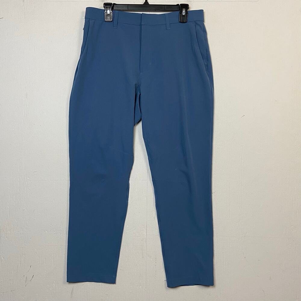 Fabletics The Only Pants Mens Blue Stretch Performance Golf Casual Chino Size 34